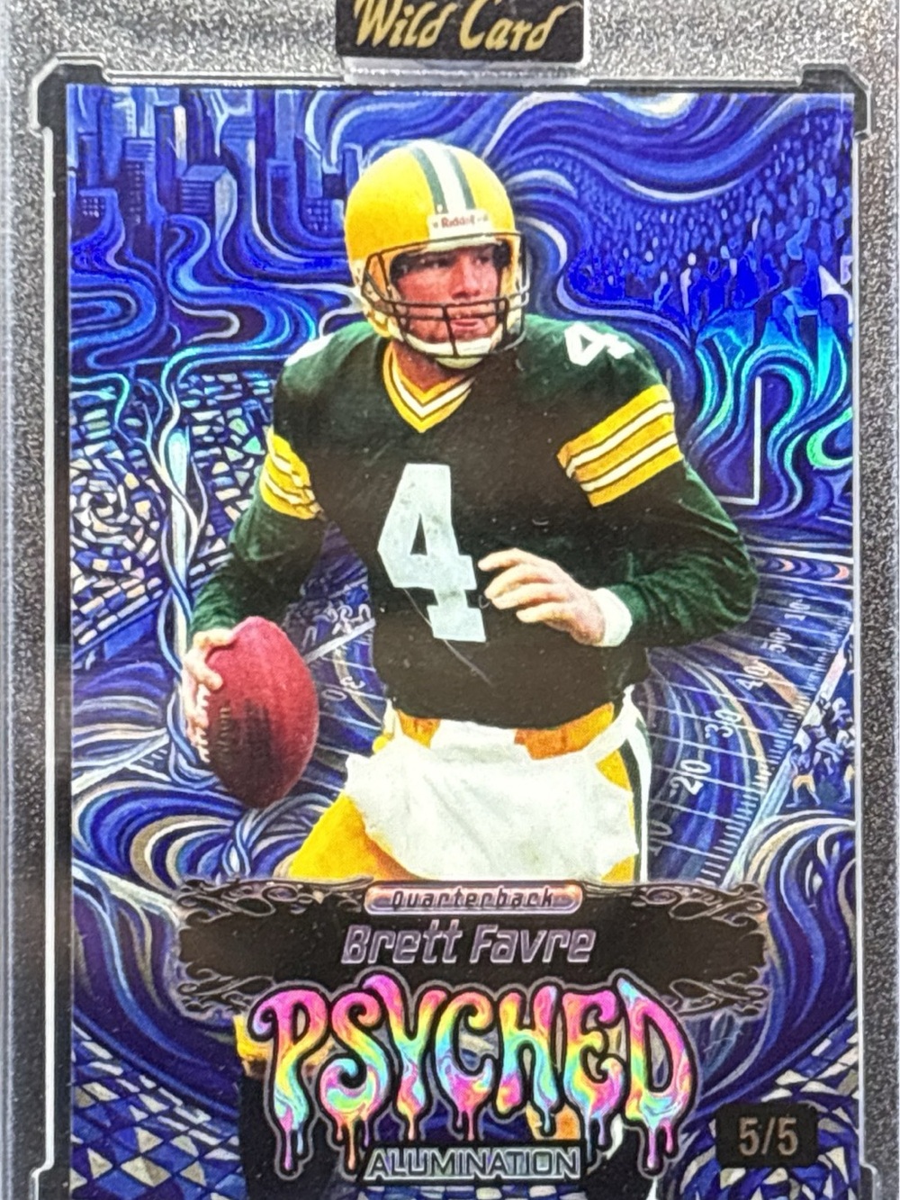 Wild Card Psyched Illumination Brett Favre Football Trading Card LE 5/5